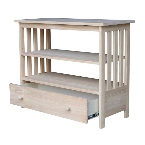 International Concepts Mission EnteRTAinment / TV Stand, 36", Unfinished - TV-36