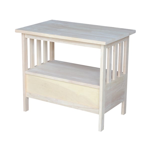 International Concepts Mission EnteRTAinment / TV Stand, 28", Unfinished - TV-28