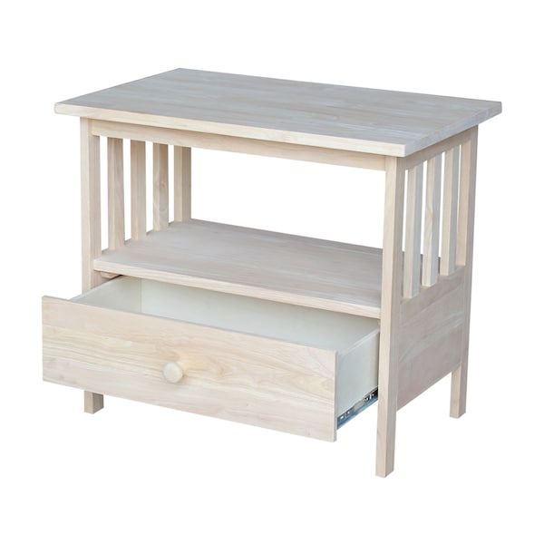 International Concepts Mission EnteRTAinment / TV Stand, 28", Unfinished - TV-28