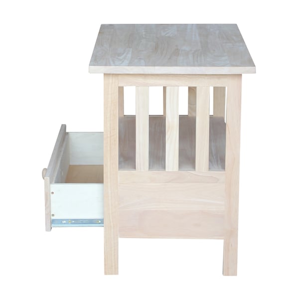 International Concepts Mission EnteRTAinment / TV Stand, 28", Unfinished - TV-28