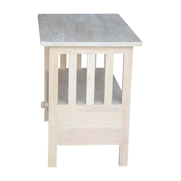 International Concepts Mission EnteRTAinment / TV Stand, 28", Unfinished - TV-28