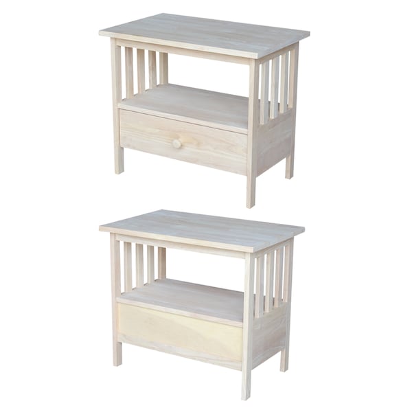 International Concepts Mission EnteRTAinment / TV Stand, 28", Unfinished - TV-28