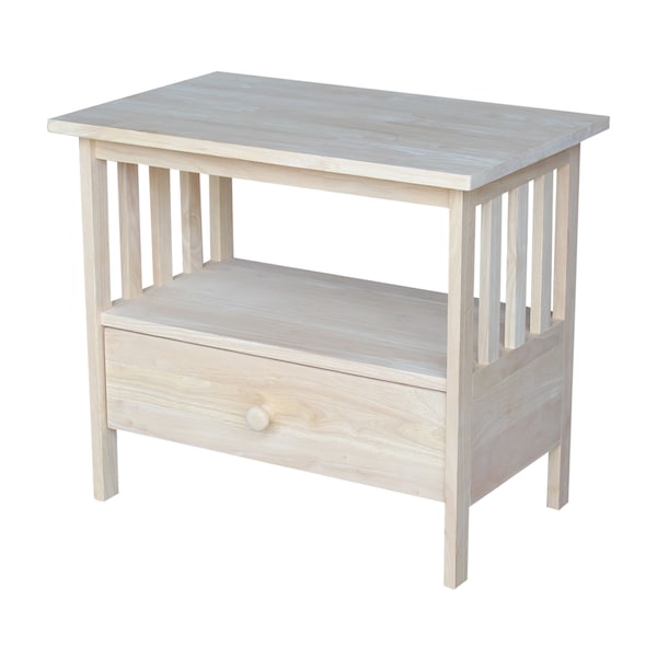 International Concepts Mission EnteRTAinment / TV Stand, 28", Unfinished - TV-28