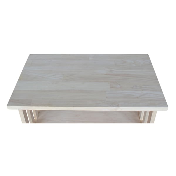 International Concepts Mission EnteRTAinment / TV Stand, 28", Unfinished - TV-28