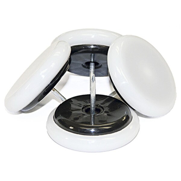 Richelieu 1.5 in. TruGuard White Plastic Base Round Nail on Cushioned Glides, Gold, 4PK - 235894