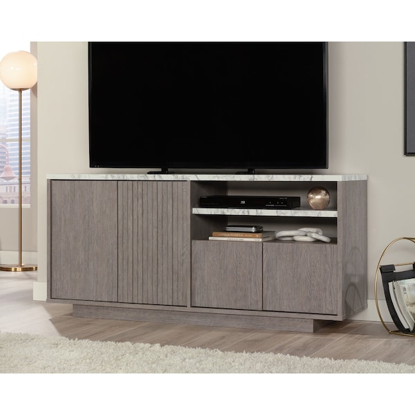 Sauder East Rock Credenza Ao , Accommodates up to a 65 in. TV weighing 70 lbs - 431761