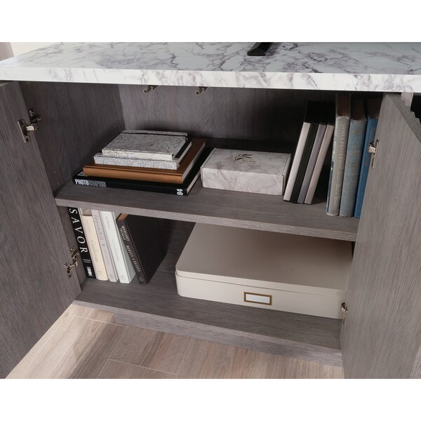 Sauder East Rock Credenza Ao , Accommodates up to a 65 in. TV weighing 70 lbs - 431761