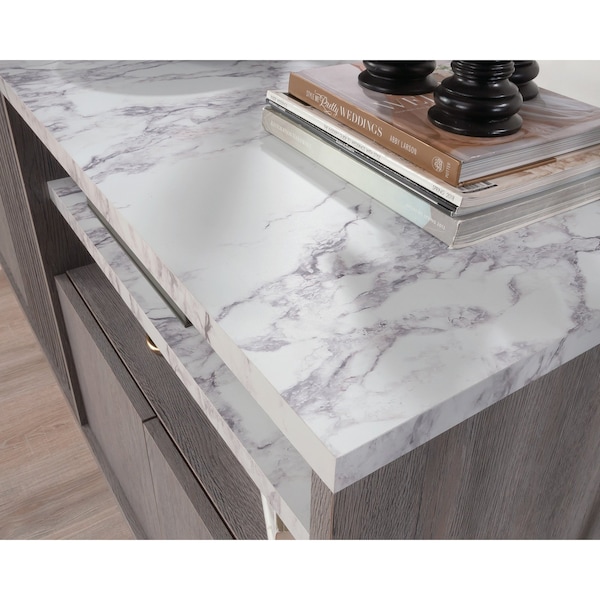 Sauder East Rock Credenza Ao , Accommodates up to a 65 in. TV weighing 70 lbs - 431761