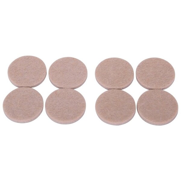 Prosource Furniture Pad, Felt Cloth, Beige, 1-1/2 in Dia, 3/16 in Thick, Round - FE-S101-PS