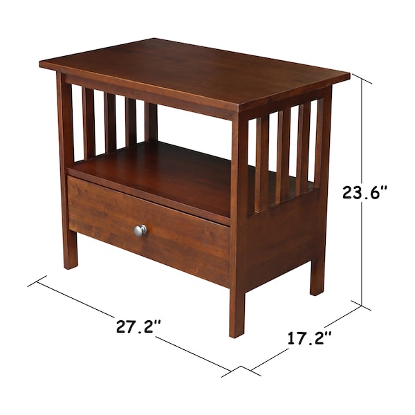 International Concepts Mission EnteRTAinment / TV Stand, 28", Espresso - TV581-28