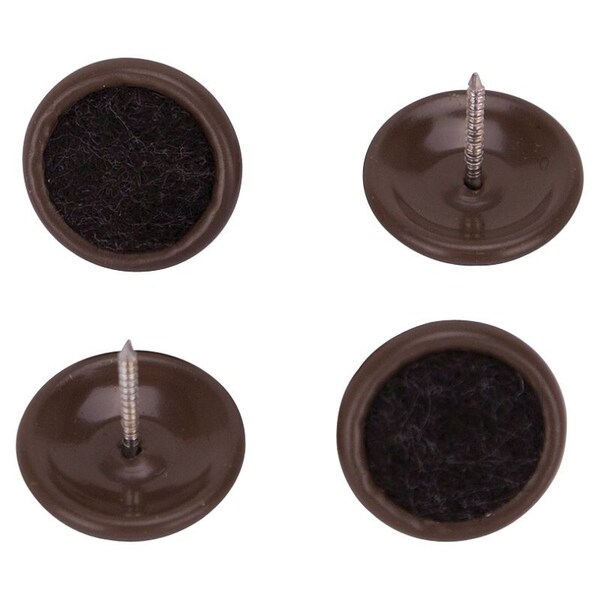 Prosource Furniture Glide, Carpet/Steel, Brown, Brown, 1 x 1 x 15/16 in Dimensions - FE-S509-PS