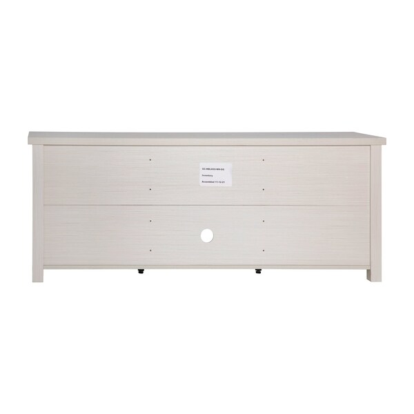 Flash Furniture Gray Wash Oak TV Stand - Glass Fronted Doors 65" - GC-MBLK65-WH-GG