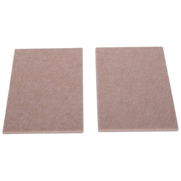 Prosource Furniture Pad, Felt Cloth, Beige, 4-1/2 x 6 in Dia, 4-1/2 in W, 3/16 in Thick, Square - FE-S105-PS
