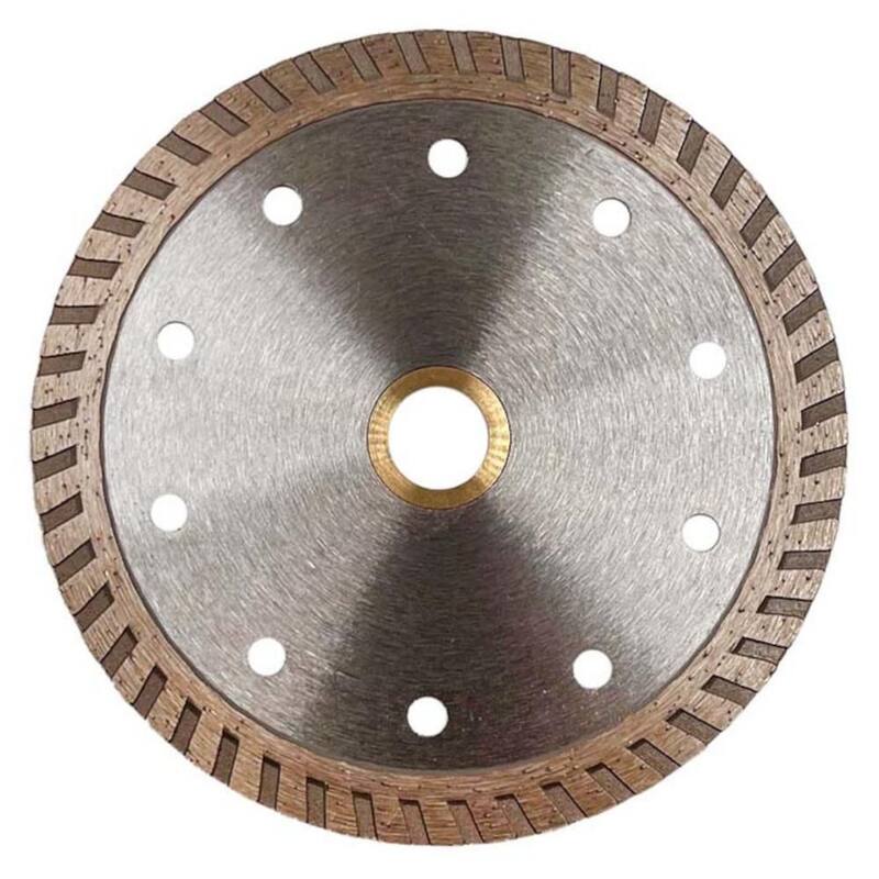 4.5 pulgadas de hojas de sierra de diamante turbo para concreto o albañilería, profundidad de corte de 1.5 pulgadas, húmedo o seco, de 7/8 a 5/8 pulgadas de diámetro. - TB45X_THD
