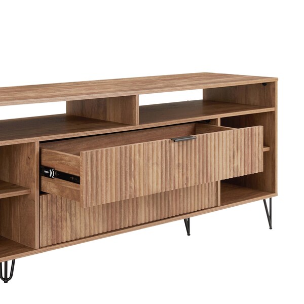 Manhattan Comfort DUMBO 63in TV Stand in Golden Brown - TV001-GB