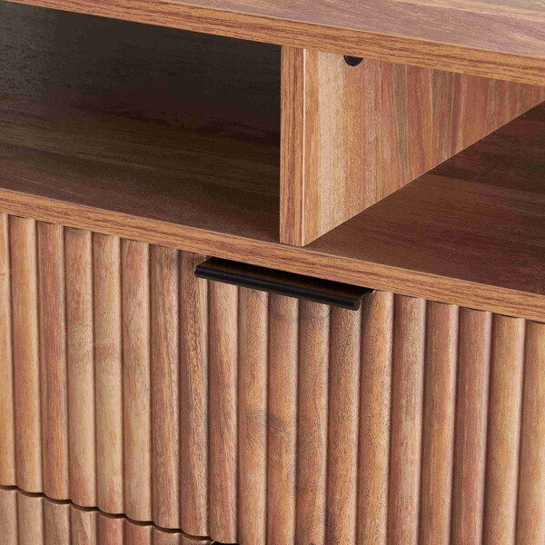 Manhattan Comfort DUMBO 63in TV Stand in Golden Brown - TV001-GB