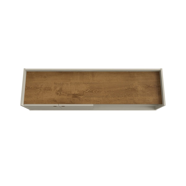 Manhattan Comfort Bogart TV Stand in Off-White and Nature - 257BMC10