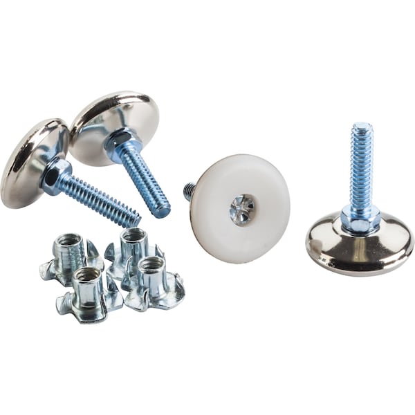 Hardware Resources Leg Leveler with T-nut 39.5 mmx28.4 mm (4 per Bag) - LL-40