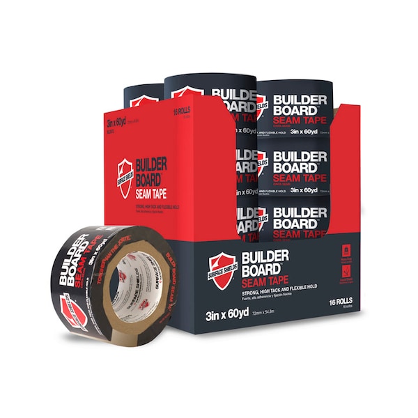 Builder Board Surface Shields Builder Board Tape 3 in. W X 180 ft. L Indoor Seam Tape - BLD072