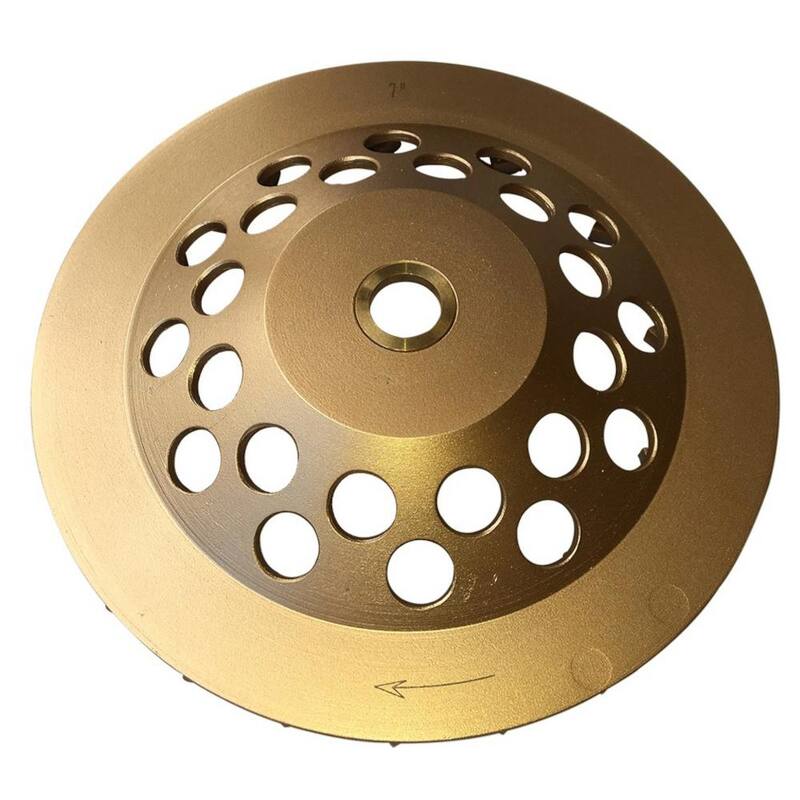 Ruedas de copa para rectificado de concreto de 7 pulgadas, con corona de diamante, 24 segmentos de cuchilla de diamante turbo, árbol no roscado de 7/8 pulgadas y 5/8 pulgadas - SWS0724A7
