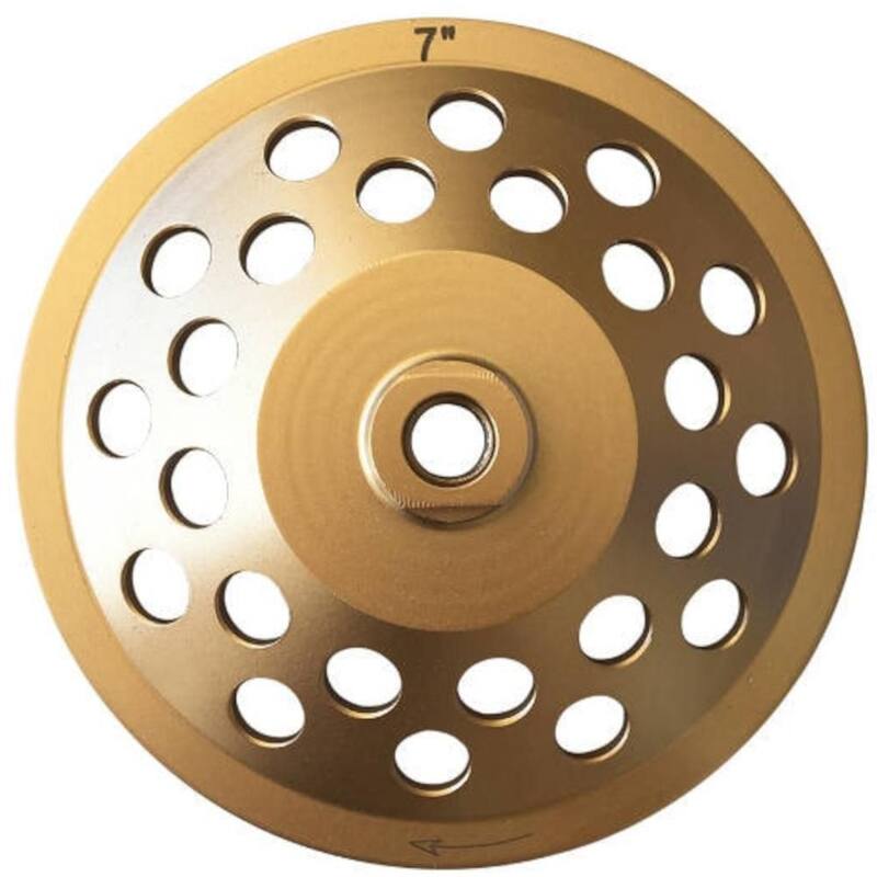 Rueda de esmerilado de diamante de 7 pulgadas para concreto y albañilería, 12 segmentos turbo de fila única, 5/8 pulgadas 11 rosca de husillo - OWS0712A5_THD
