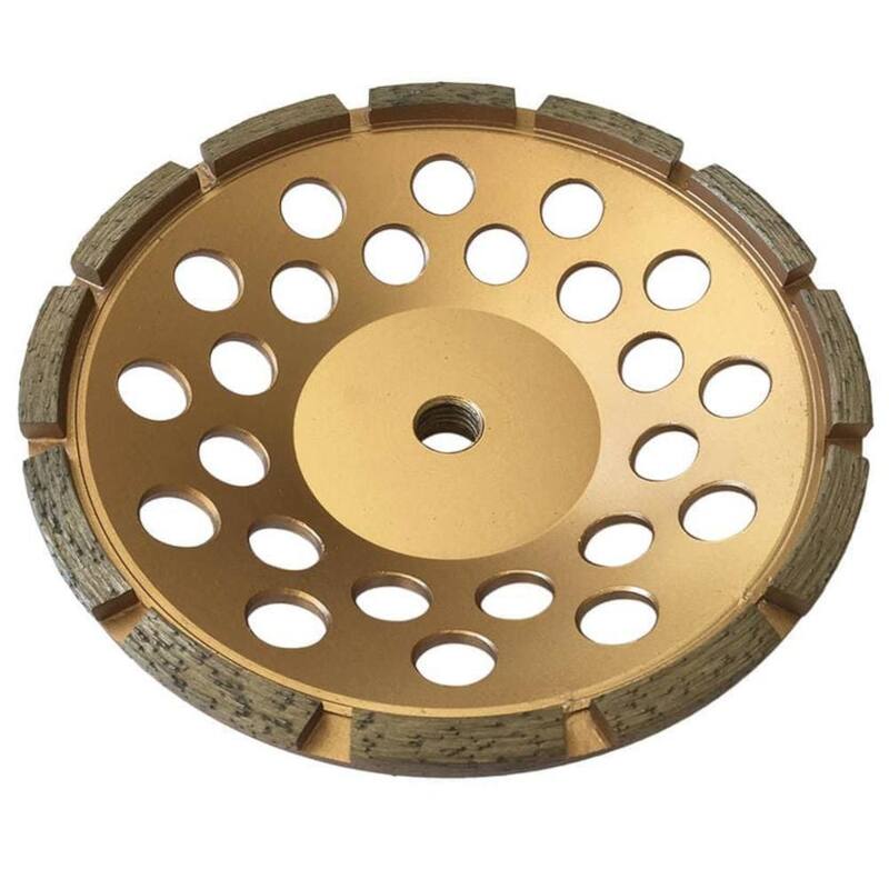 Rueda de esmerilado de diamante de 7 pulgadas para concreto y albañilería, 12 segmentos turbo de fila única, 5/8 pulgadas 11 rosca de husillo - OWS0712A5_THD