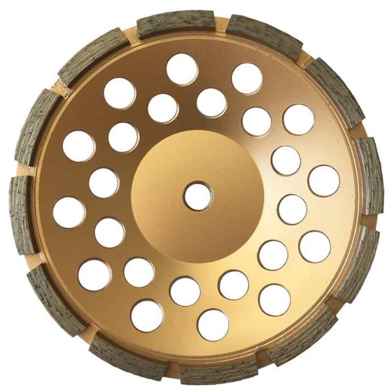 Rueda de esmerilado de diamante de 7 pulgadas para concreto y albañilería, 12 segmentos turbo de fila única, 5/8 pulgadas 11 rosca de husillo - OWS0712A5_THD