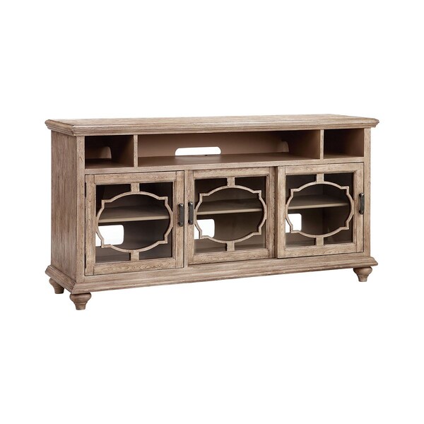 Stein World 64-Inch Entertainment Console In Soft Brown Side Panel Color, 582514 - 16611