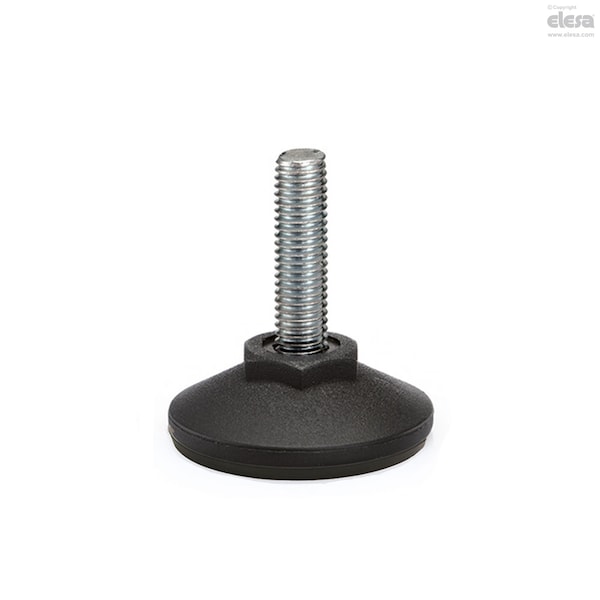 Elesa AISI 304 SS, base with no-slip disk, LX.50-SW19-AS-SST-M12x46 - LX-AS-SST