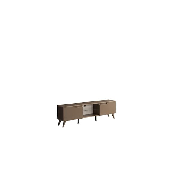 Furnia 12 x 67 x 14 in. Denver TV Unit, Brown - MD-ON25AL-DEN-TV-BROWN