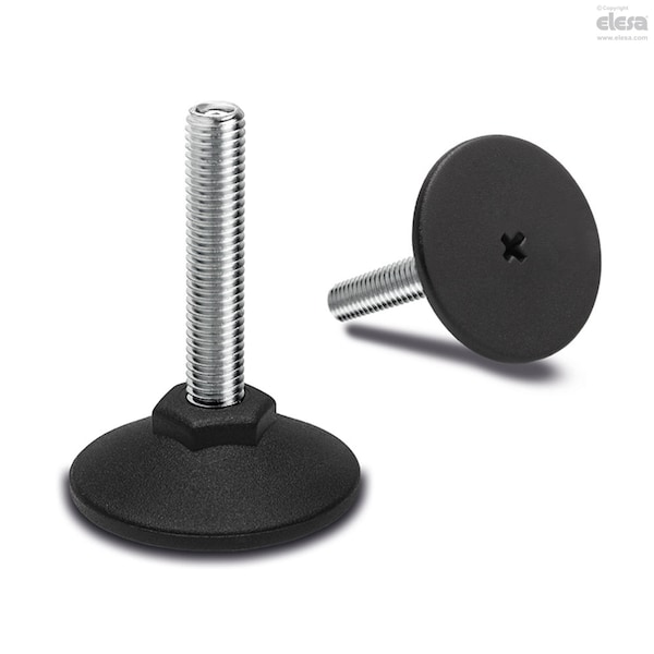 Elesa Levelling feet, LX.40-SW17-M10x70-HS - LX-HS