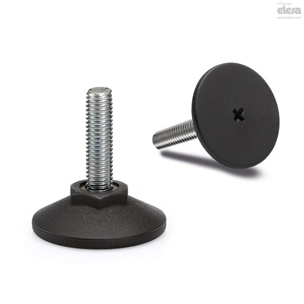 Elesa AISI 304 SS, base with screwdriver slot, LX.30-SW17-SST-M6x54-S - LX-SST-S