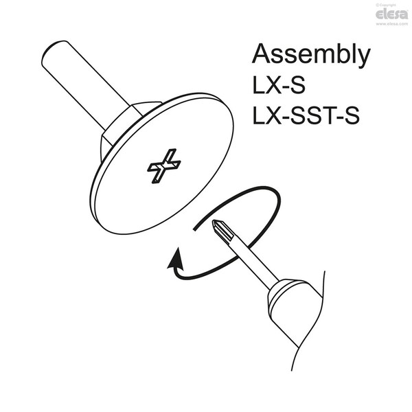 Elesa Zinc-plated steel, LX.30-SW17-M8x21 - LX