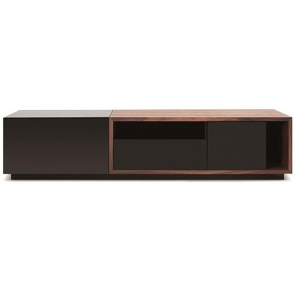 J&M Furniture J & M Furniture 17875 TV Stand 047 in Black High Gloss & Walnut - 17875