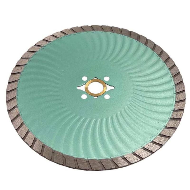 EDiamondTools 7 in. Granito, Arenisca, Mármol, Concreto o Albañilería, Borde Onda Turbo, Discos de Diamante, 7/8 in. - 5/8 in. Husillo - TW07A8