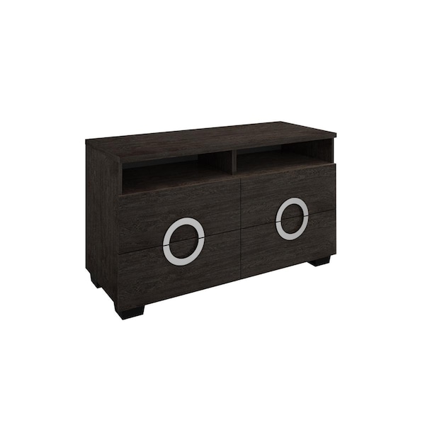 Kd Estanteria Refined High Gloss TV Entertainment Unit, Grey - 27 in. - KD3091769