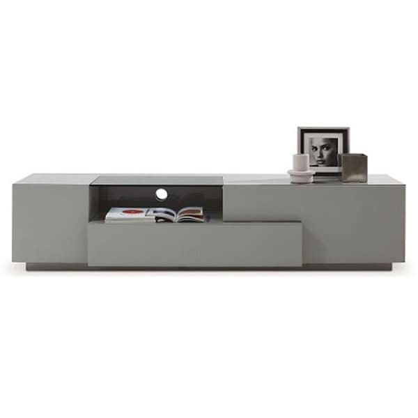 J&M Furniture J & M Furniture 17873 TV Stand 015 in Grey High Gloss - 17873