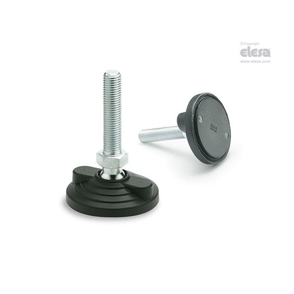 Elesa Levelling feet for ground mounting, LV.F-125-24-AS-SST-M16x98 - LV.F-SST