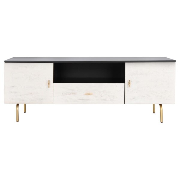 Safavieh Genevieve Media Stand Black & White Washed - MED5000B