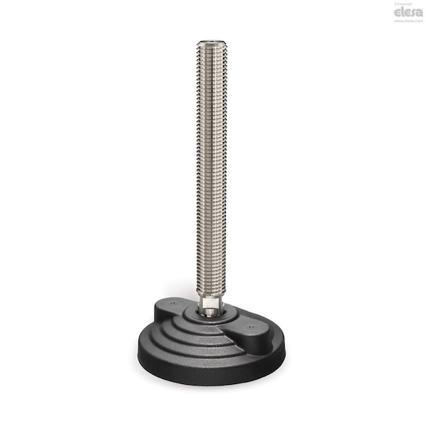 Elesa Levelling elements for ground mounting, LVQ.F-100-14-AS-SST-3/4-10x8 - LVQ.F-SST (INCH SIZES)