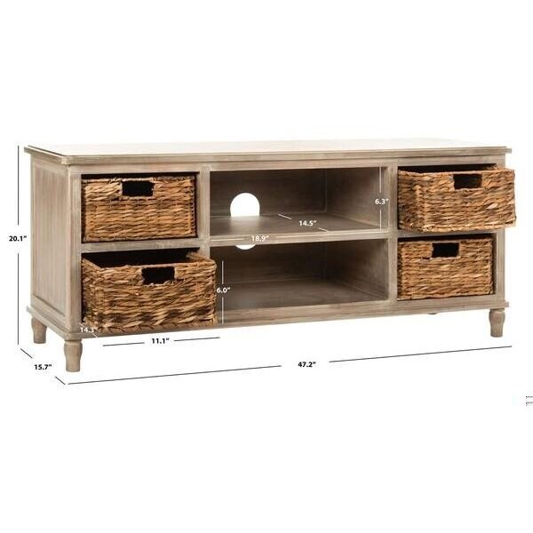 Safavieh Rooney Tv Unit- Vintage White - 20.1 X 15.7 X 47.2 In. - AMH5745E