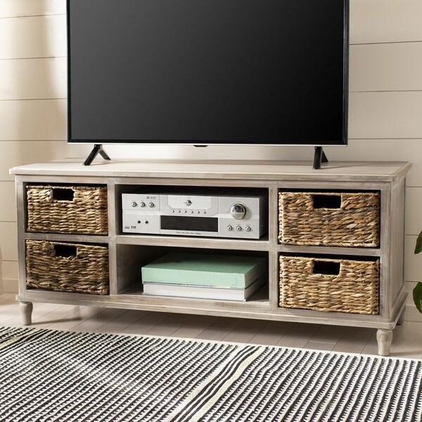 Safavieh Rooney Tv Unit- Vintage White - 20.1 X 15.7 X 47.2 In. - AMH5745E