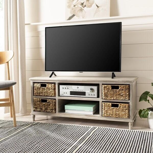 Safavieh Rooney Tv Unit- Vintage White - 20.1 X 15.7 X 47.2 In. - AMH5745E