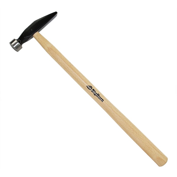 Big Horn Flat Face & Cross-Peen Goldsmith's Hammer w/Wooden Handle 11-1/2" Long - 19874