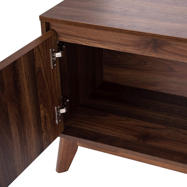 Flash Furniture Walnut 60" TV Stand with Adjustable Middle Shelf - EM-TV1500-WAL-GG