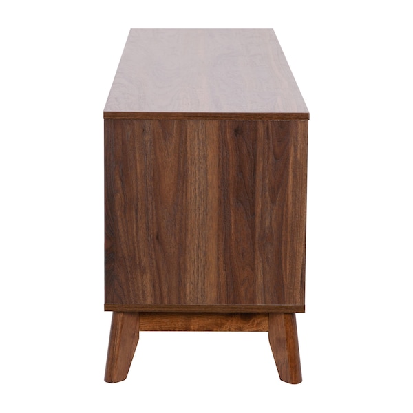 Flash Furniture Walnut 60" TV Stand with Adjustable Middle Shelf - EM-TV1500-WAL-GG