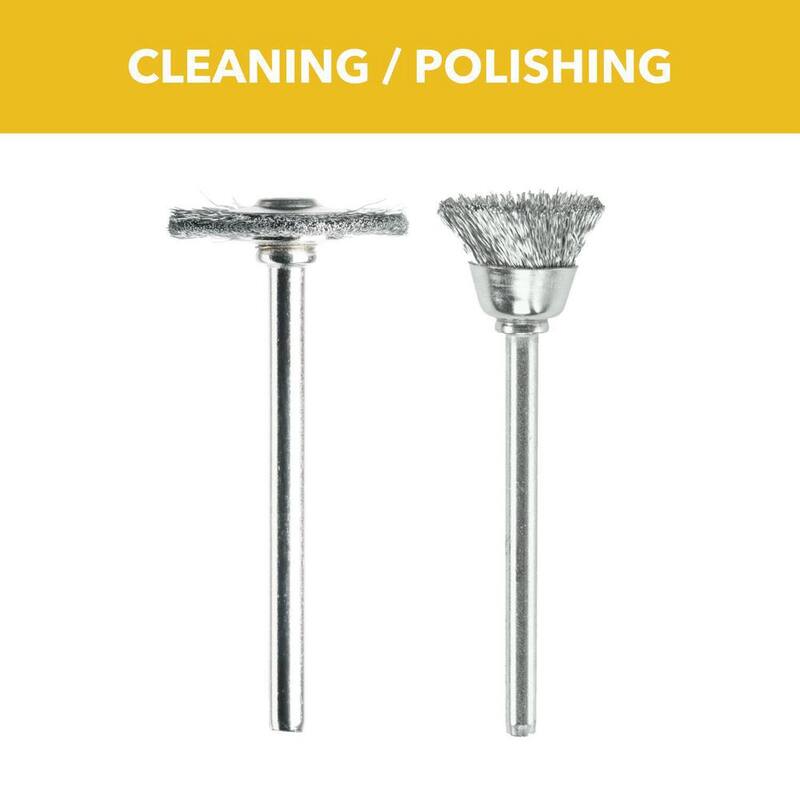 Set de cepillos de acero al carbono de 0.75 pulgadas (paquete de 2, 428 y 442) - 447