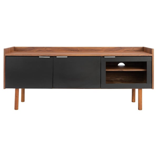 Safavieh Safiya 2 Shelf Media TV Stands Walnut & Black - MED9602B