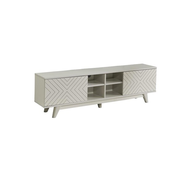 Furnia 12 x 67 x 14 in. Lina TV Unit, Grey - MD-ON25-LIN-TV-GREY