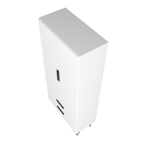 Manhattan Comfort Beekman 67.32 Tall Cabinet with 6 Shelves in White - 401AMC198